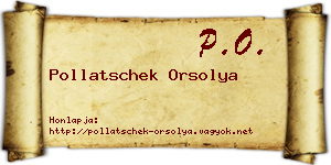 Pollatschek Orsolya névjegykártya